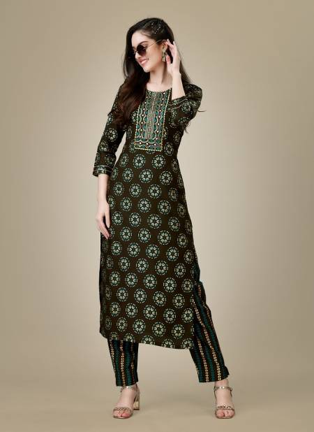 Dark Coffee Colour Aaradhna 1009 To 1026 Kurti With Bottom Wholesale Shop In Surat 1024